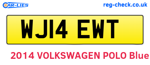 WJ14EWT are the vehicle registration plates.