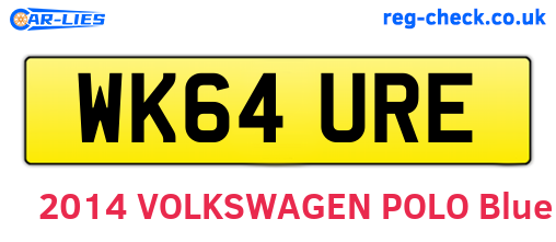 WK64URE are the vehicle registration plates.