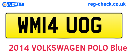 WM14UOG are the vehicle registration plates.