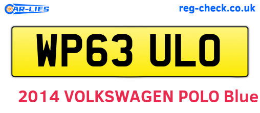 WP63ULO are the vehicle registration plates.