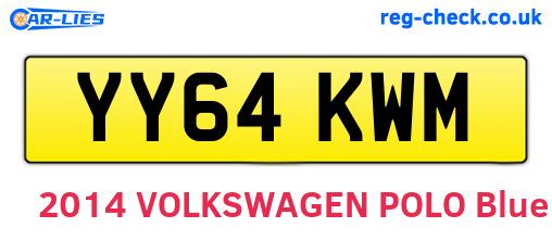 YY64KWM are the vehicle registration plates.
