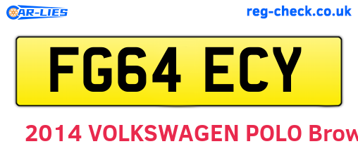 FG64ECY are the vehicle registration plates.