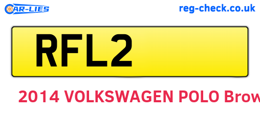 RFL2 are the vehicle registration plates.