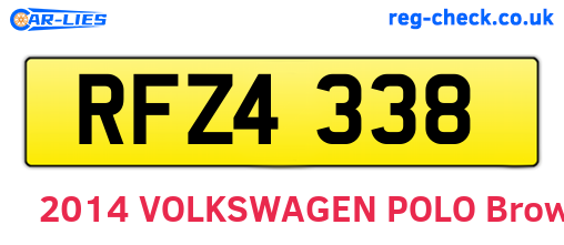 RFZ4338 are the vehicle registration plates.