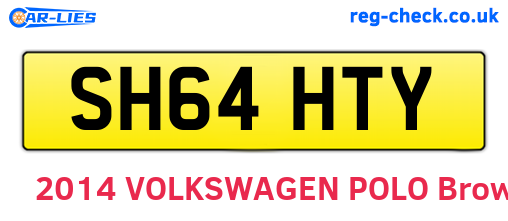 SH64HTY are the vehicle registration plates.
