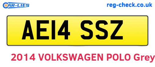 AE14SSZ are the vehicle registration plates.