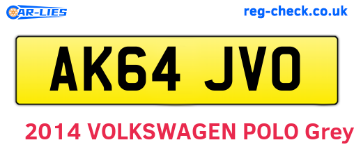 AK64JVO are the vehicle registration plates.