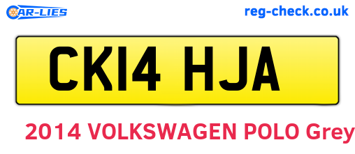 CK14HJA are the vehicle registration plates.