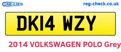 DK14WZY are the vehicle registration plates.