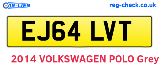 EJ64LVT are the vehicle registration plates.