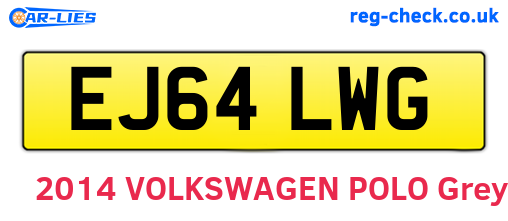 EJ64LWG are the vehicle registration plates.