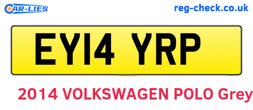 EY14YRP are the vehicle registration plates.
