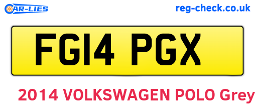 FG14PGX are the vehicle registration plates.