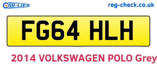 FG64HLH are the vehicle registration plates.