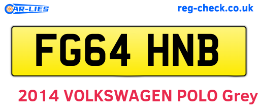 FG64HNB are the vehicle registration plates.