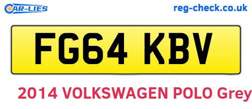 FG64KBV are the vehicle registration plates.