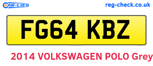 FG64KBZ are the vehicle registration plates.
