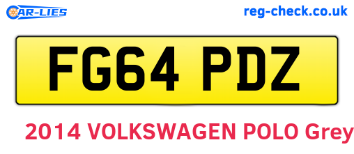 FG64PDZ are the vehicle registration plates.