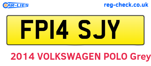 FP14SJY are the vehicle registration plates.