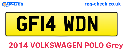 GF14WDN are the vehicle registration plates.