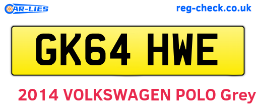 GK64HWE are the vehicle registration plates.