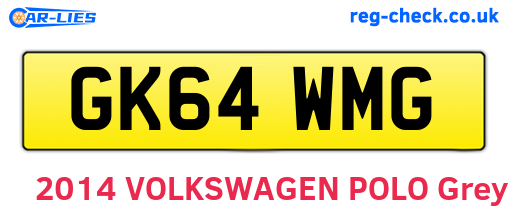 GK64WMG are the vehicle registration plates.