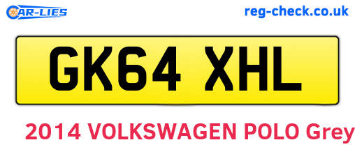 GK64XHL are the vehicle registration plates.