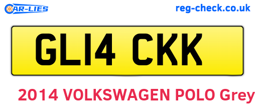 GL14CKK are the vehicle registration plates.