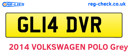 GL14DVR are the vehicle registration plates.