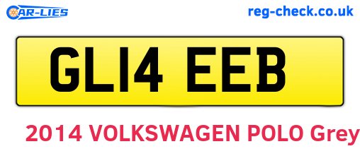 GL14EEB are the vehicle registration plates.