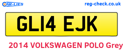 GL14EJK are the vehicle registration plates.