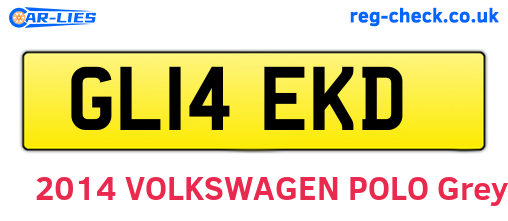 GL14EKD are the vehicle registration plates.
