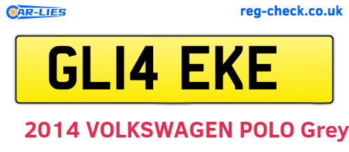 GL14EKE are the vehicle registration plates.
