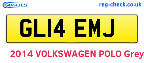GL14EMJ are the vehicle registration plates.