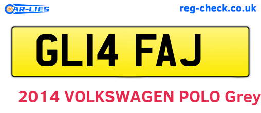 GL14FAJ are the vehicle registration plates.