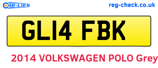 GL14FBK are the vehicle registration plates.