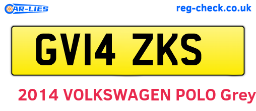 GV14ZKS are the vehicle registration plates.
