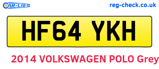 HF64YKH are the vehicle registration plates.