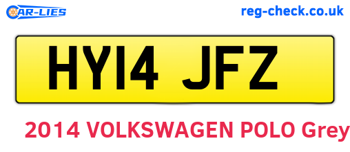 HY14JFZ are the vehicle registration plates.