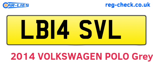 LB14SVL are the vehicle registration plates.