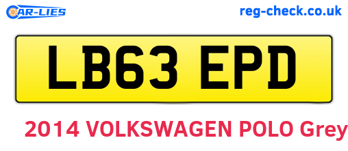 LB63EPD are the vehicle registration plates.