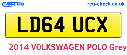LD64UCX are the vehicle registration plates.