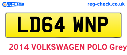LD64WNP are the vehicle registration plates.
