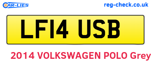 LF14USB are the vehicle registration plates.