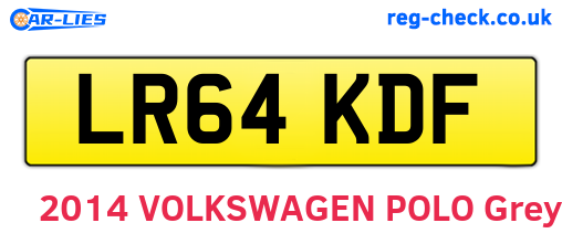 LR64KDF are the vehicle registration plates.
