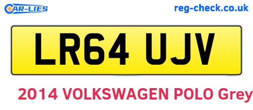 LR64UJV are the vehicle registration plates.