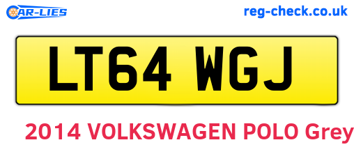 LT64WGJ are the vehicle registration plates.