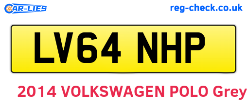LV64NHP are the vehicle registration plates.
