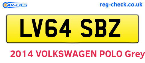 LV64SBZ are the vehicle registration plates.
