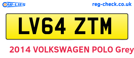 LV64ZTM are the vehicle registration plates.